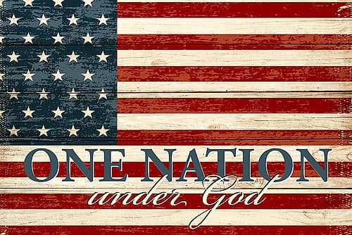 Wooden Flag On Nation Art Print