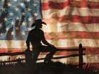 Cowboy Flag Art Print