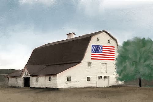 American Barn Dreams Art Print by Kimberly Allen