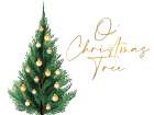 O Christmas Tree Gold Art Print