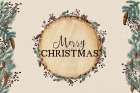 Merry Christmas Round Art Print