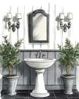 Black And White Bath 1 Bathroom Art Print