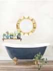 Blue And Gold Bath 1 Art Print