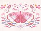 Folk Butterfly 2 Art Print