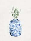 Blue Floral Vase 2 Art Print