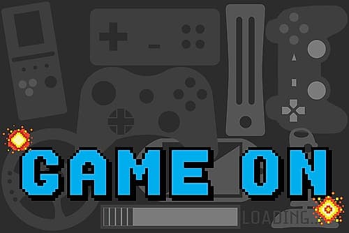 Game On Controllers Games and Sports Print