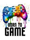 Born To Game Splash Art Print