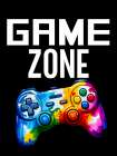 Game Zone Colorful Control On Black Art Print
