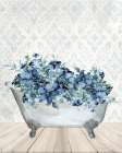 Blue Bath Tub Art Print