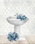 Blue Bath Sink Art Print