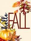 Hello Fall Leaves Art Print