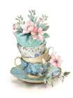 Tea Cup Chinoiserie 1 Art Print