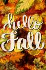 Hello Fall Leaves Art Print