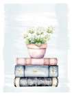 Book Floral Stacks 1 Art Print