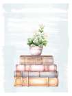 Book Floral Stacks 2 Art Print