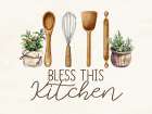 Bless This Kitchen Art Deco Print