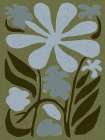 Blue And Green Botanical 1 Modern Print
