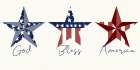 God Bless Panel Stars Art Print