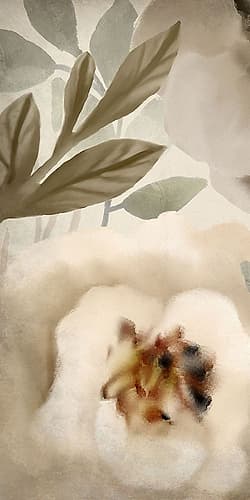 Simplicity Floral Panel A Art Print