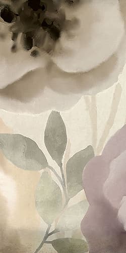 Simplicity Floral Panel B Art Print