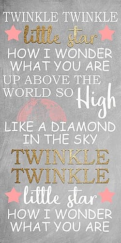 Twinkle 1 Grey Kids Print
