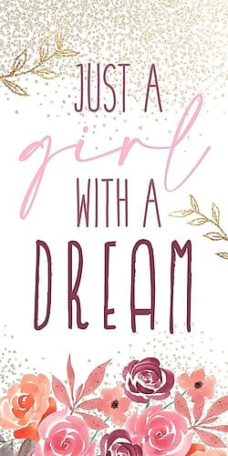 Just a Girl 1 V2 Inspirational Print