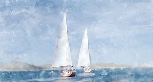 Sailing Coastal Print
