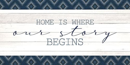 Story Begins Inspirational Print