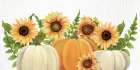Sunflowers and Pumpkins Art Print