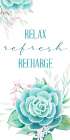 Relax Recharge 1 Bathroom Art Print
