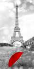 Red Umbrella Paris 1 Art Print