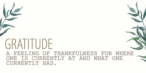 Gratitude Definition Inspirational Print