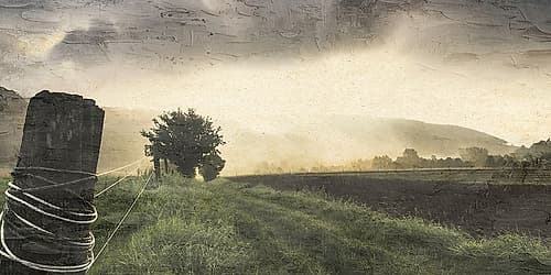Sunset Farm Art Print