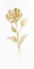 Champagne Gold Floral 2 Art Print