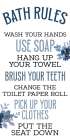 Bath Rules Art Print