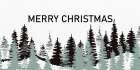 Merry Christmas Trees Art Print