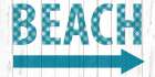 Beach Gingham Sign Art Print