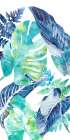 Watercolor Palm Panel 2 Art Print