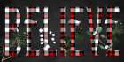 Believe Christmas Plaid Art Print