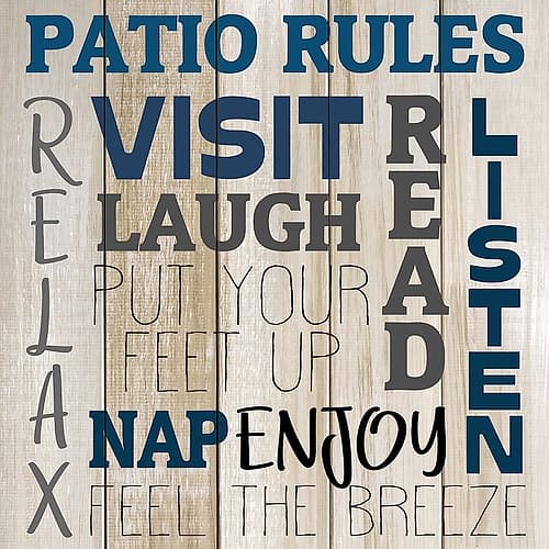Patio Rules Art Print