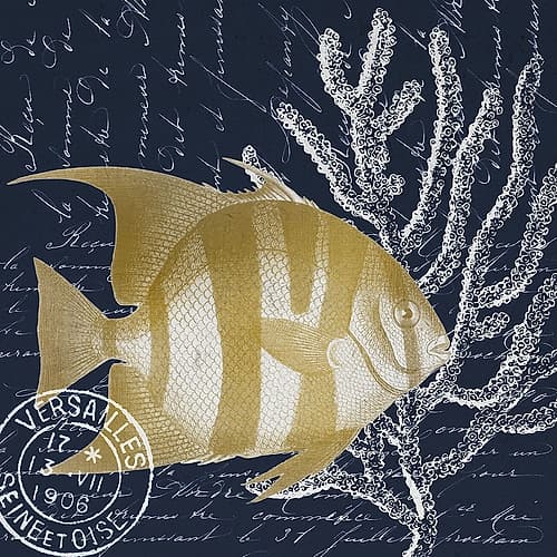 Fish Blues 1 Coastal Print