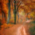 Autumn Road Art Print