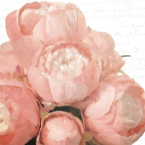 Soft Pink Peony Bunch Art Print