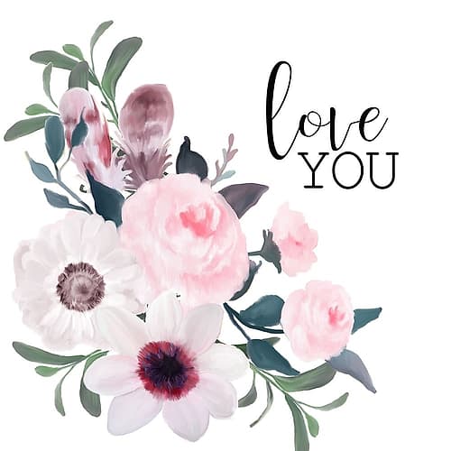 Love You Art Print