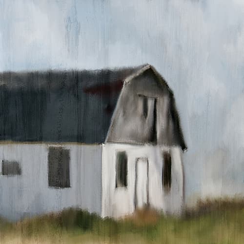 White Barn Art Print