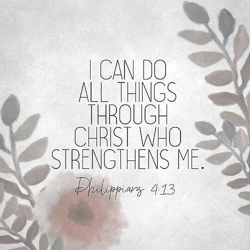 I Can Do All Things Floral Art Print