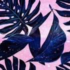 Indigo Pink Tropic 1 Art Print