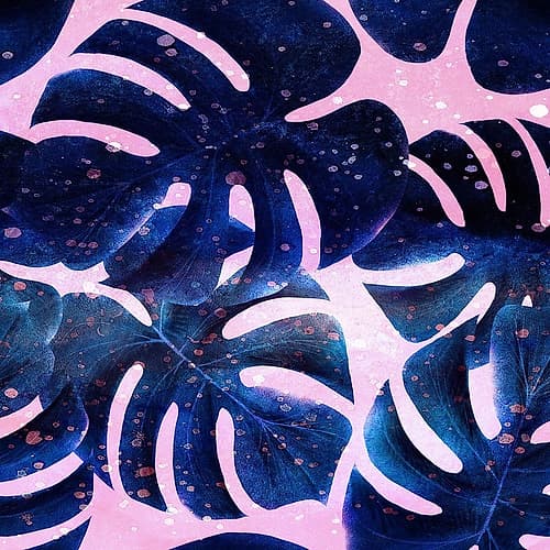 Indigo Pink Tropic 2 Art Print