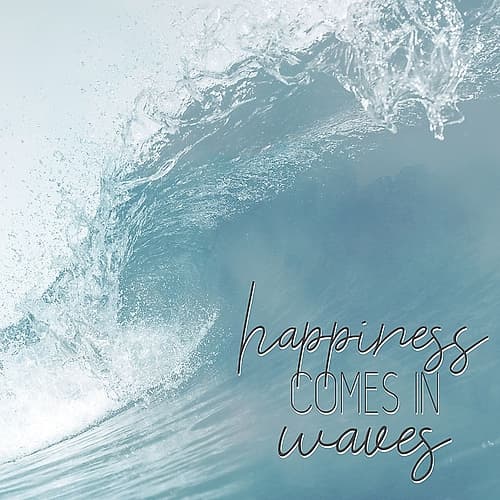 Happiness Waves Coastal Print