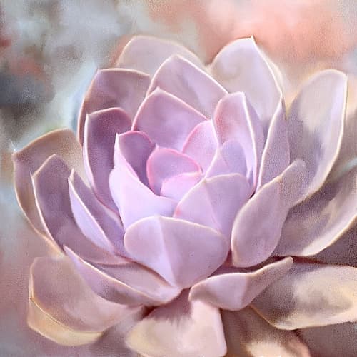 Painted Succulent 1 Art Print